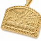 Gold Last Supper Pendant Necklace — Close-up detail