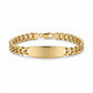 Gold Cuban Link ID Bracelet — Front view