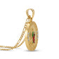 Gold Guadalupe Round Medallion Pendant Necklace — Alternate angle view
