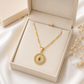 Virgencita Medal Necklace 14K Gold Plated With Figaro 4, 5MM in 22 in Inches