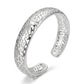 Silver Filigree Scrollwork Open Cuff Bangle — Alternate angle view
