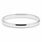 Silver Plain Polished Round Bangle — Front view