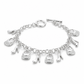 Silver Handbag and Heel Charm Toggle Bracelet — Alternate angle view