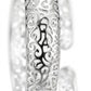 Silver Filigree Scrollwork Open Cuff Bangle — Close-up detail