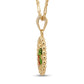 Gold Guadalupe Beaded Oval Pendant Necklace — Alternate angle view