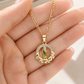 San Judas Necklace 14KGold Plated With Figaro Chain 3, 5MM in 22 Inches in 14K Gold Plated No Tarnish