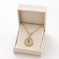 San Judas Necklace 14KGold Plated With Figaro Chain 3, 5MM in 22 Inches in 14K Gold Plated No Tarnish