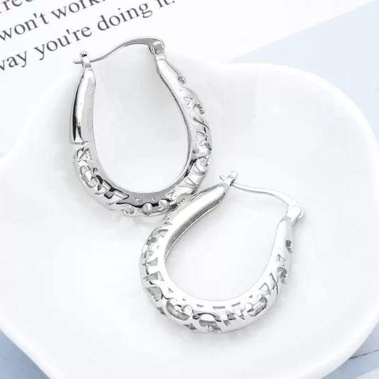 Earring Arracadas Triba Medium Hoop Design