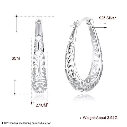 Earring Arracadas Triba Medium Hoop Design