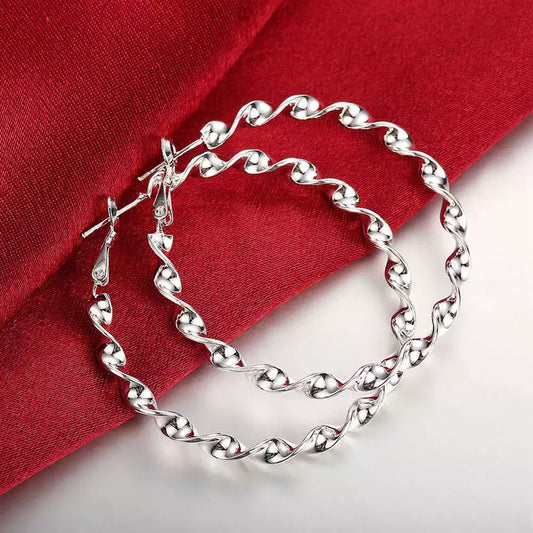 S925 Earrings Big And Cute hoops For her, No Tarnish in Silver 925 Plated