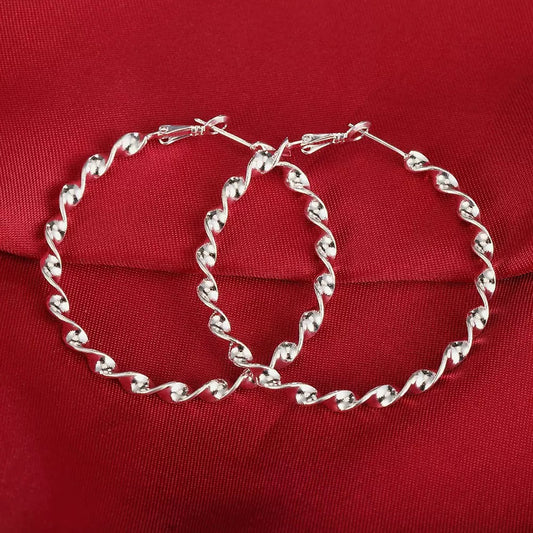 S925 Earrings Big And Cute hoops For her, No Tarnish in Silver 925 Plated
