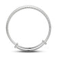 Silver Scale Pattern Adjustable Bangle — Front view