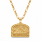 Gold Last Supper Pendant Necklace — Front view