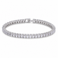 Silver Baguette Zirconia Tennis Bracelet — Alternate angle view
