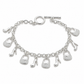 Silver Handbag and Heel Charm Toggle Bracelet — Front view