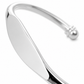 Silver Polished Open Cuff Bangle — Close-up detail