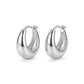 S925 Medium Size Hoops Woman Earrings
