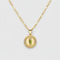 San Judas Necklace Set in 14K Gold Plated With Figaro 3, 5MM in 22 in inches No Tarnish