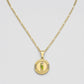 San Judas Necklace Set in 14K Gold Plated With Figaro 3, 5MM in 22 in inches No Tarnish